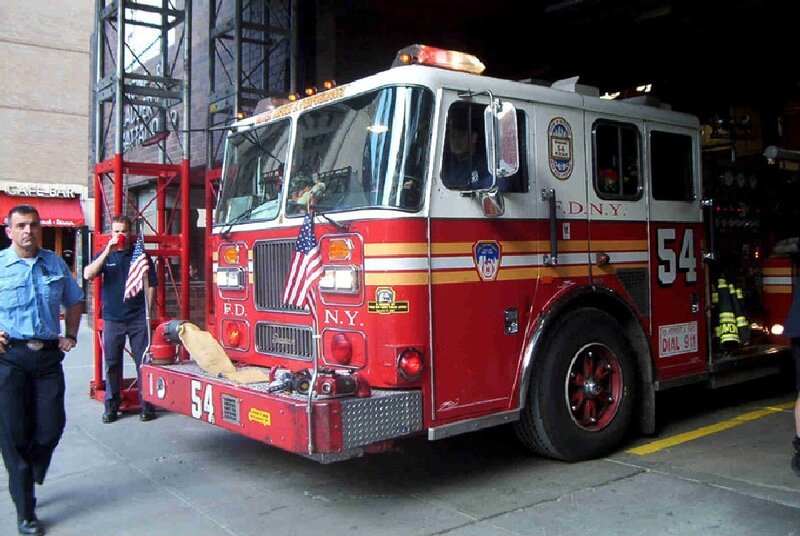 FDNY fire truck at station