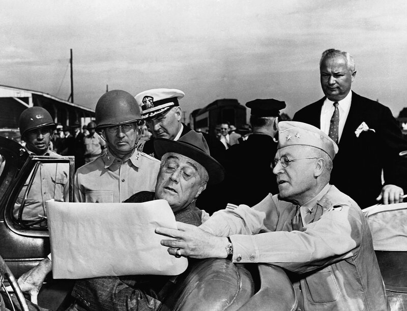 FDR with military leaders