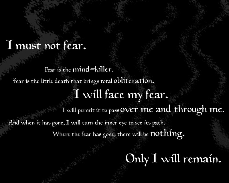 Fear mantra text