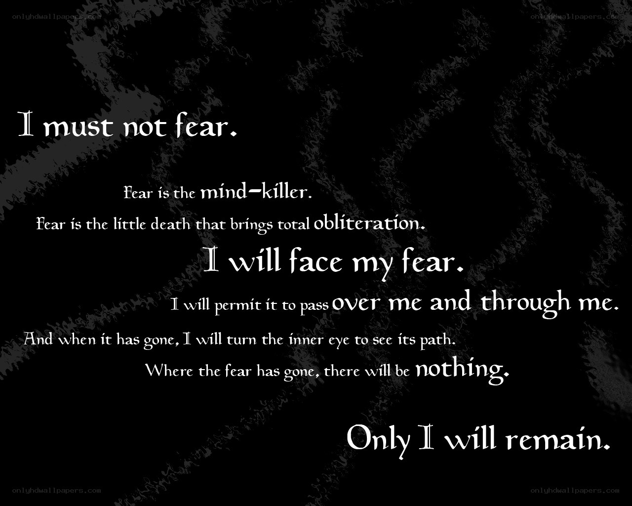 Fear mantra text