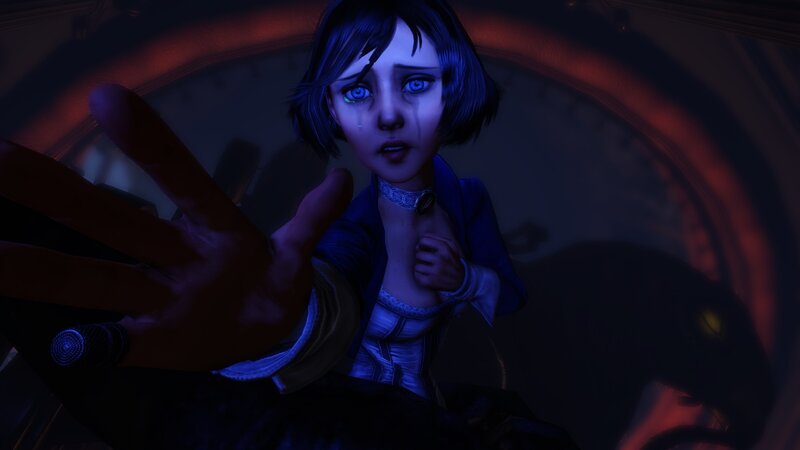 fearful girl in dark room