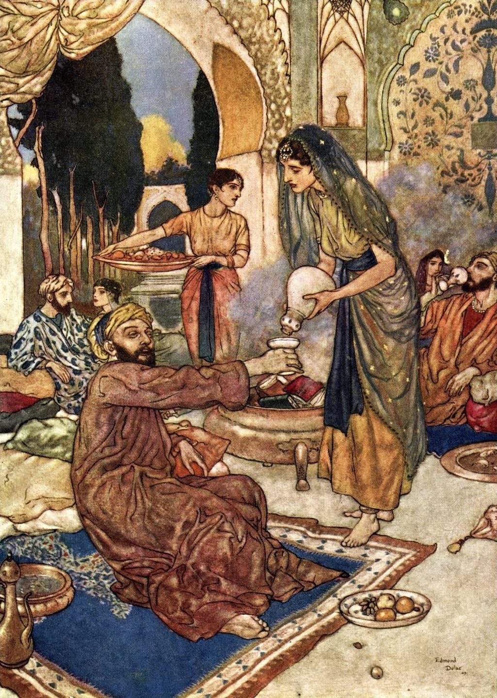Feast in an Arabian palace