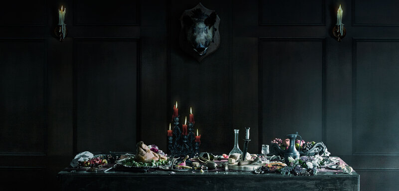 Feast Table with Boar Head