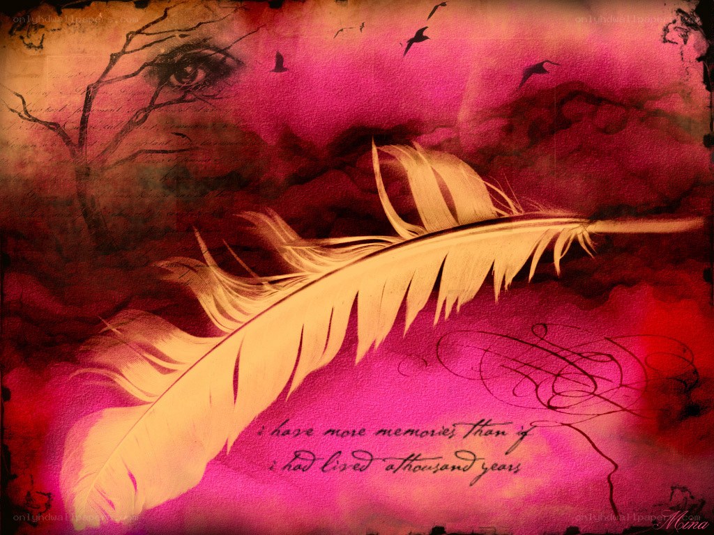 feather and eye art