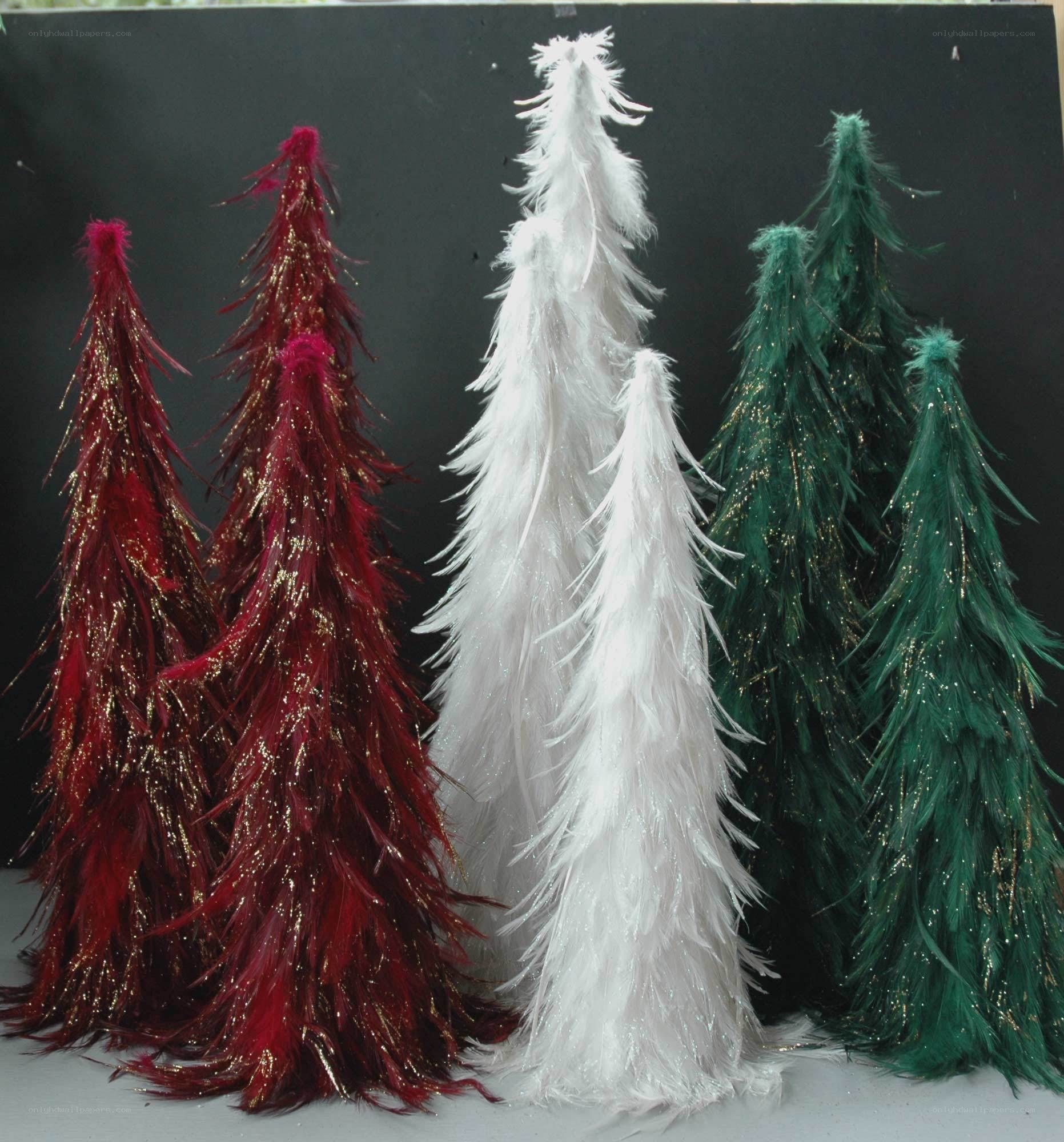 feather Christmas trees