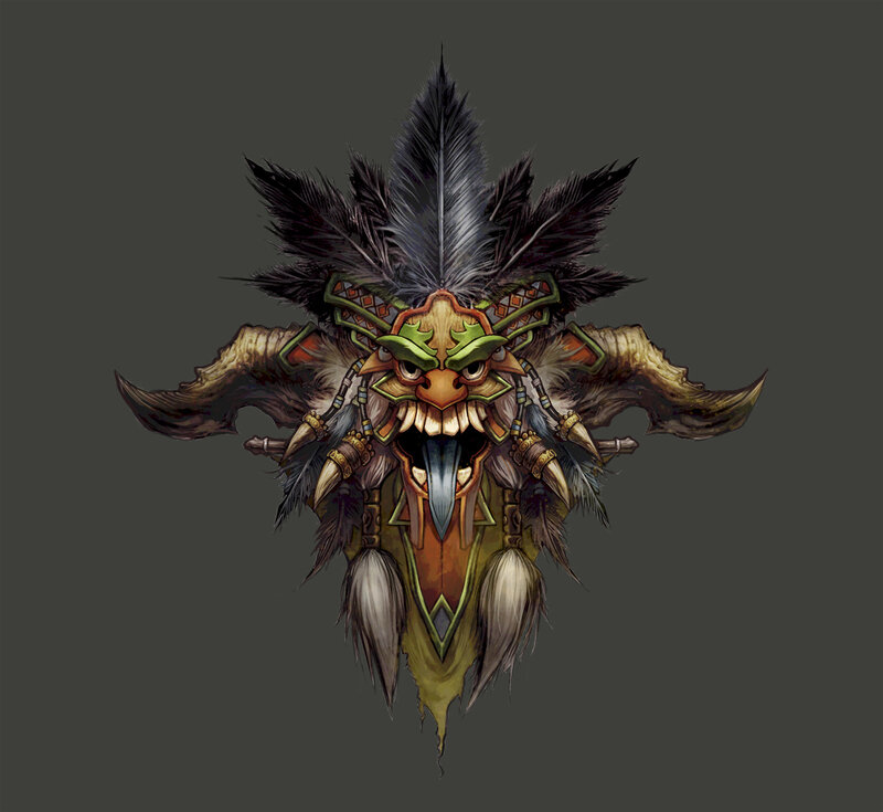 Feathered Tribal Mask