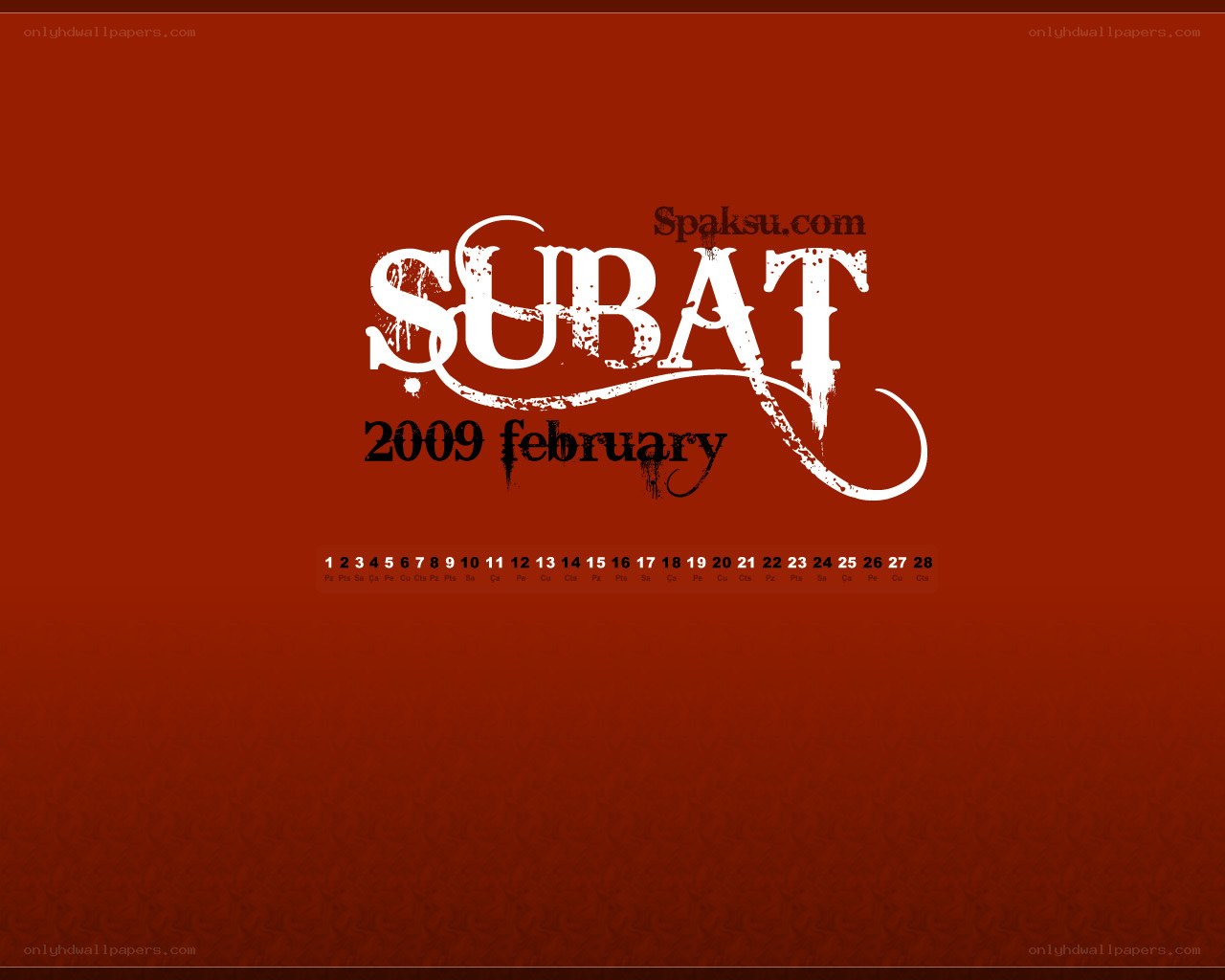February 2009 calendar