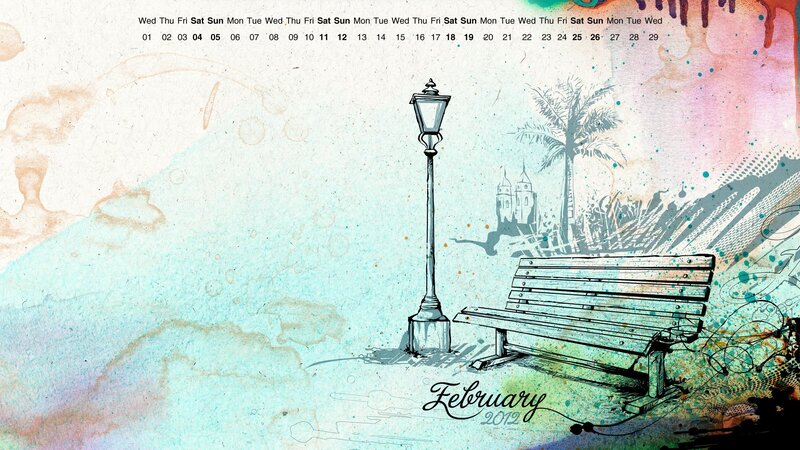 February 2012 calendar art