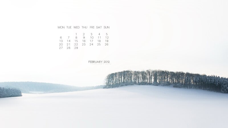 February 2012 calendar wallpaper