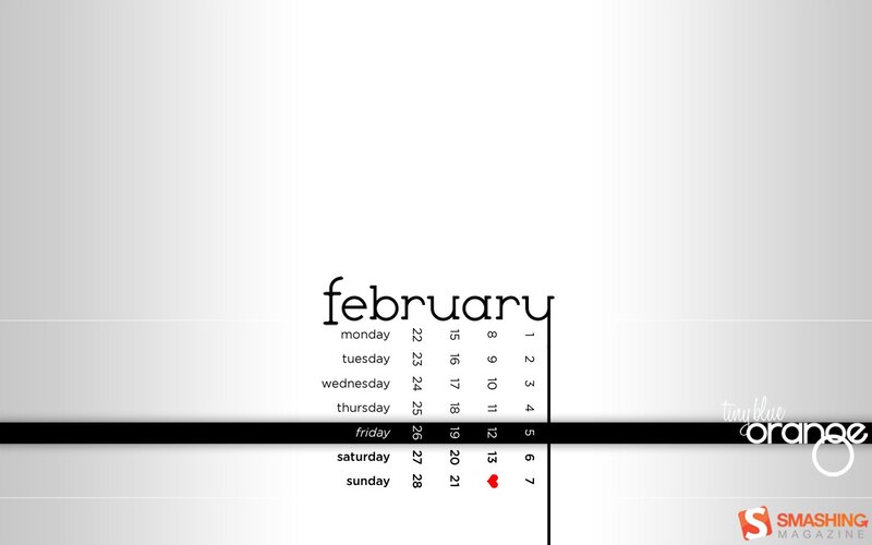 February calendar wallpaper