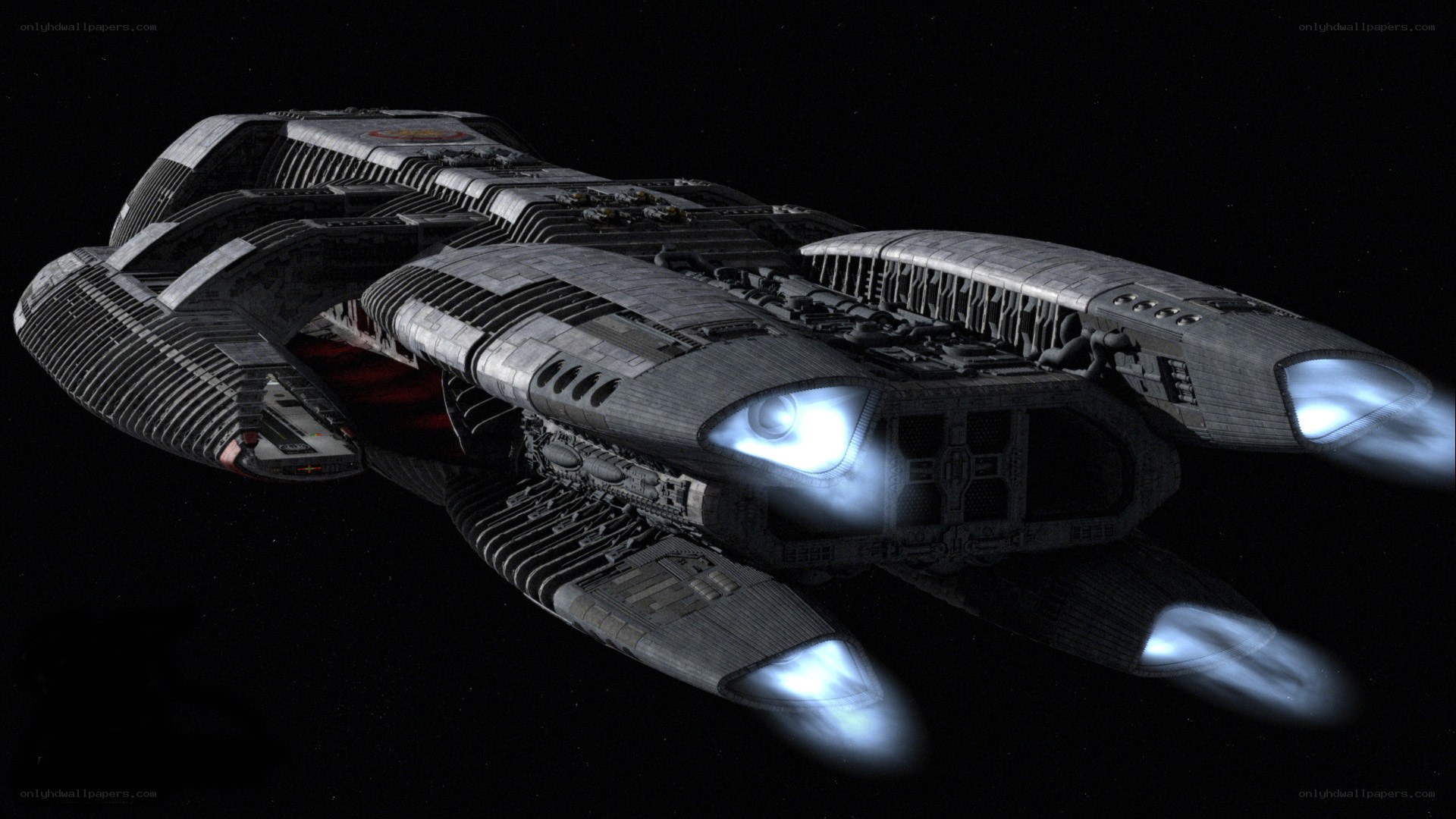 federation starship in space