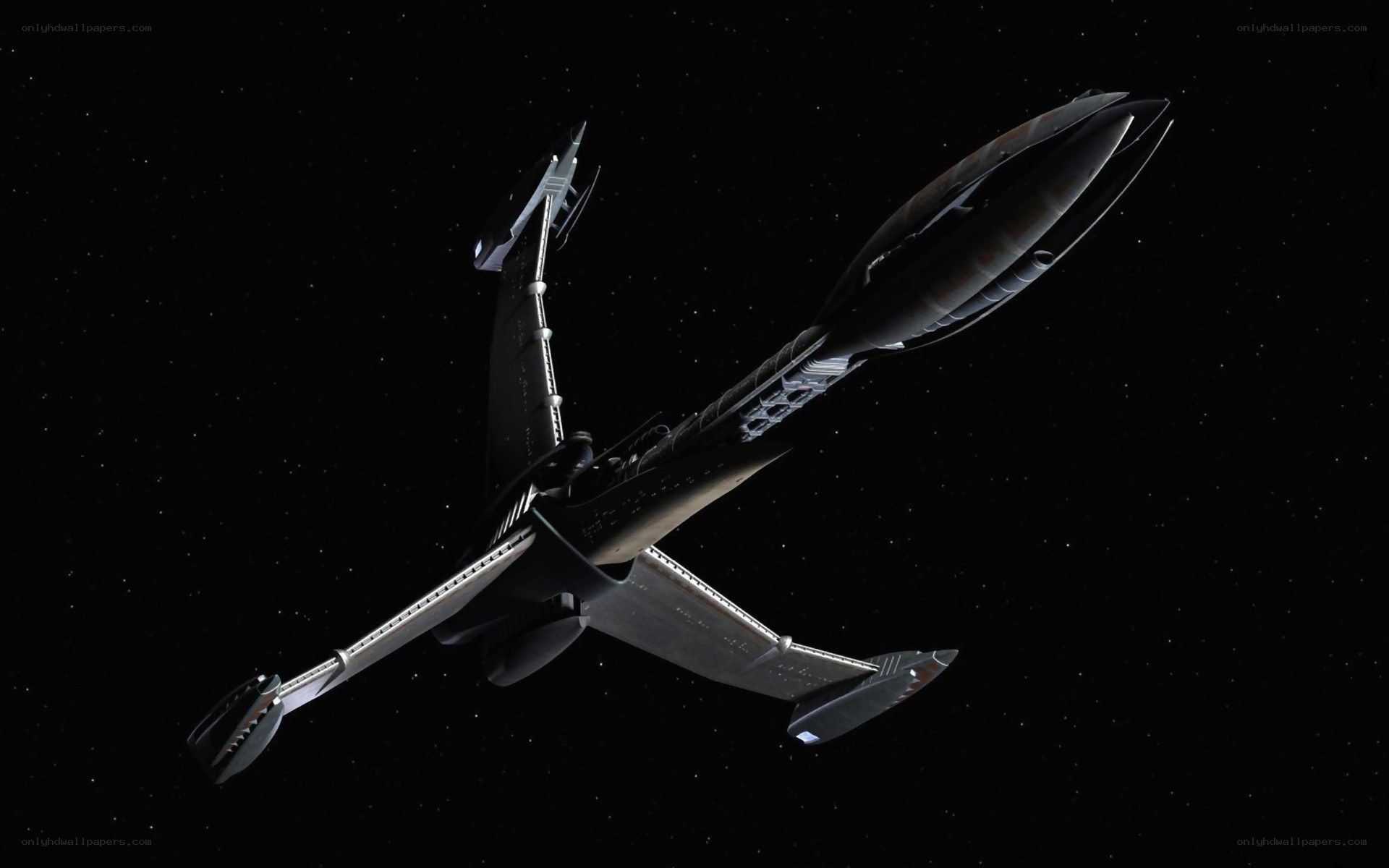 federation starship in space