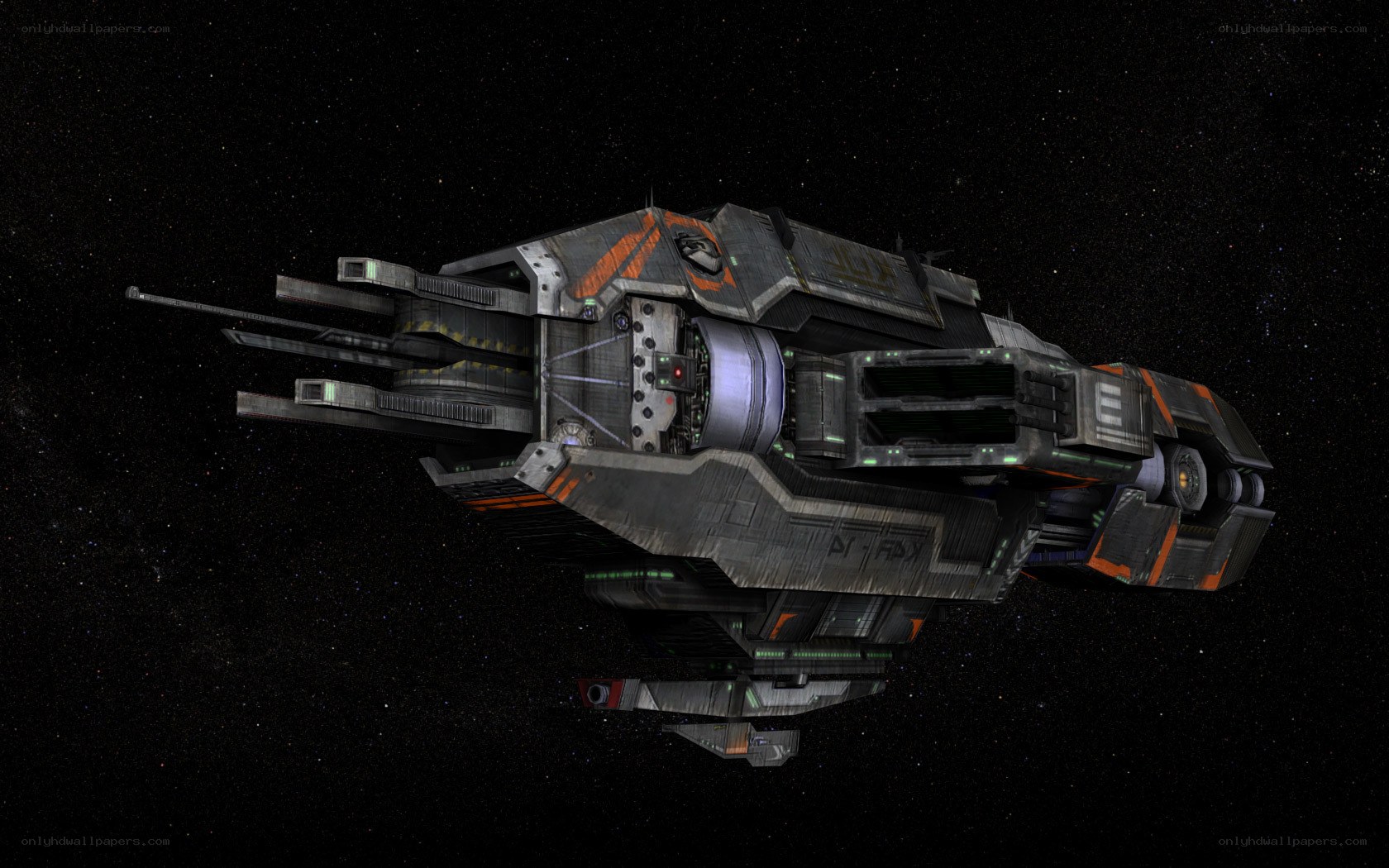 federation starship in space