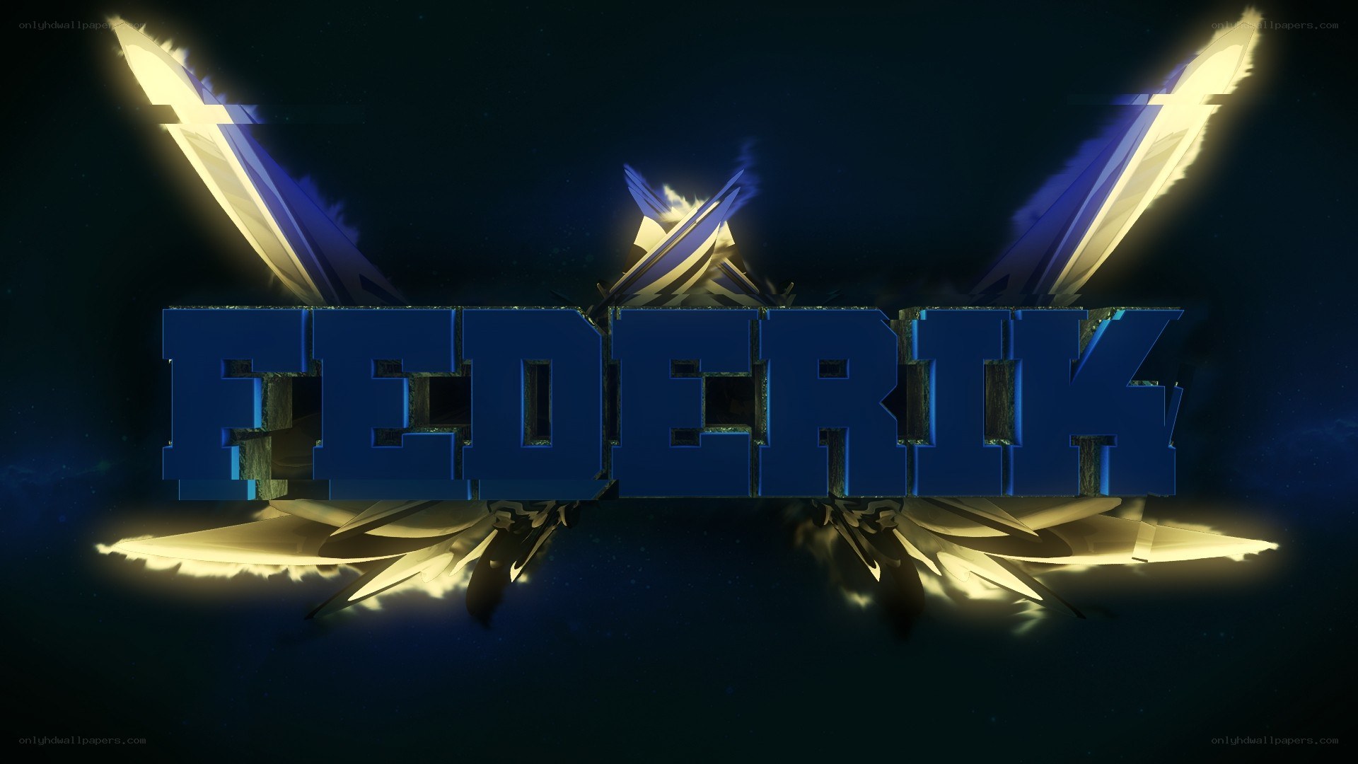 Federik logo with glowing wings