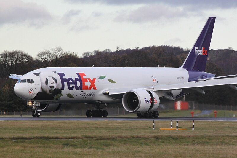 FedEx Cargo Plane — White, Overcast, Morning
