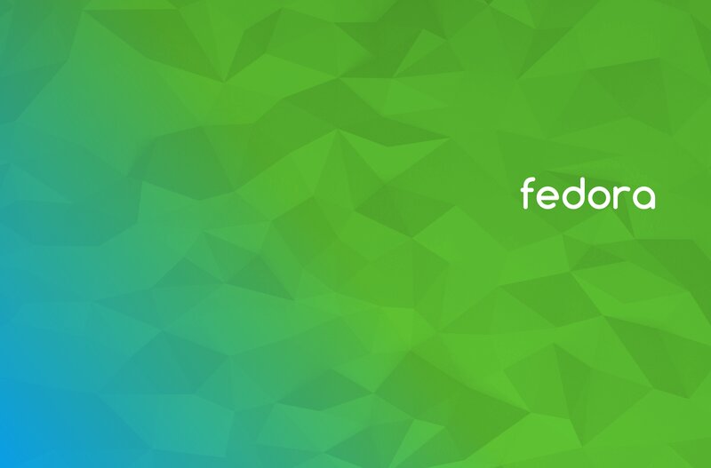 Fedora Logo on Gradient — Green