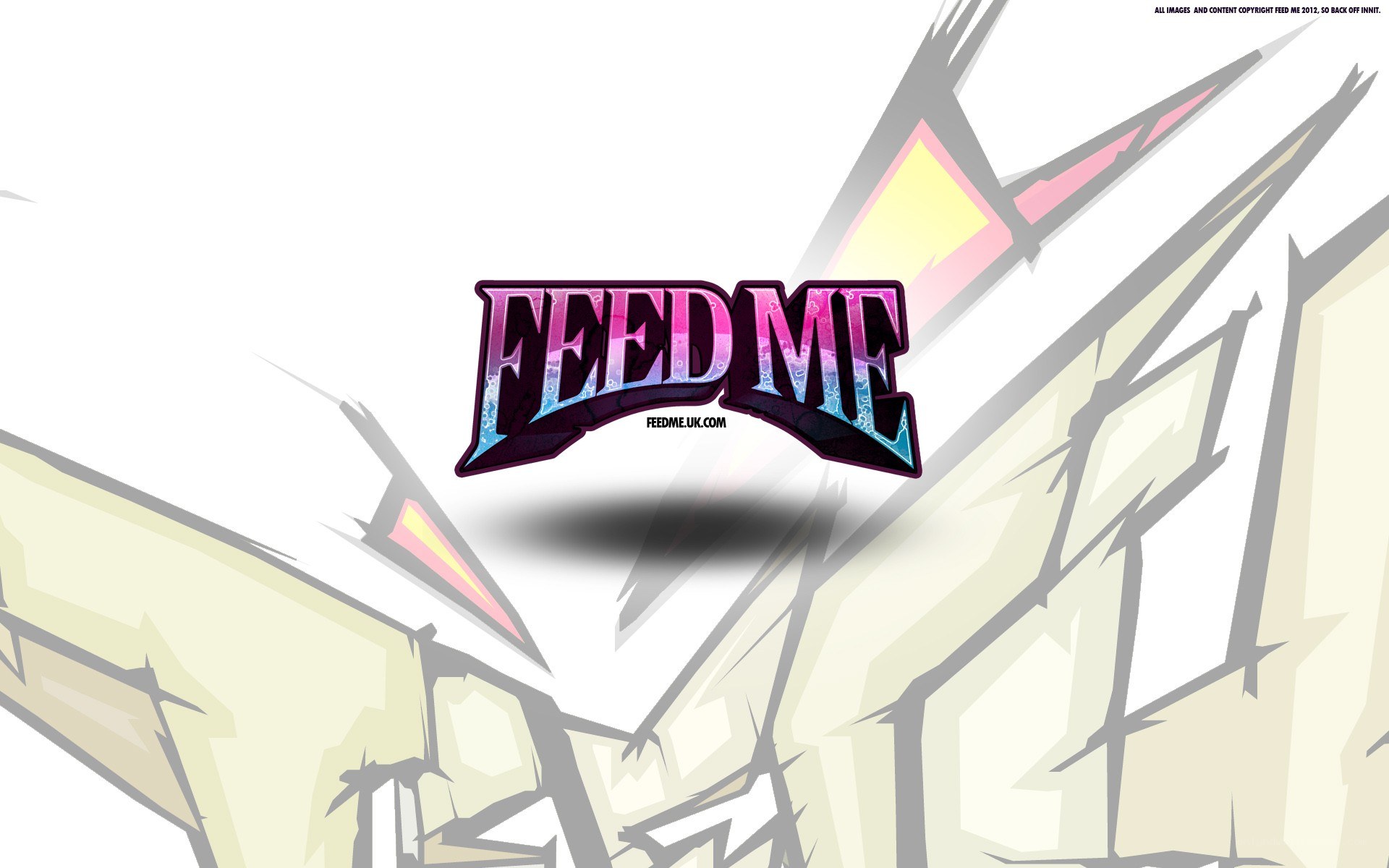 Feed Me logo on cracked background