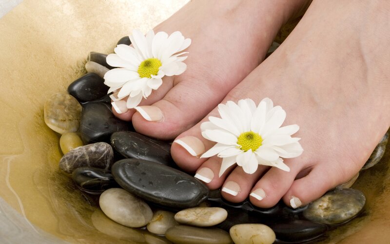 Feet in a Spa Bowl