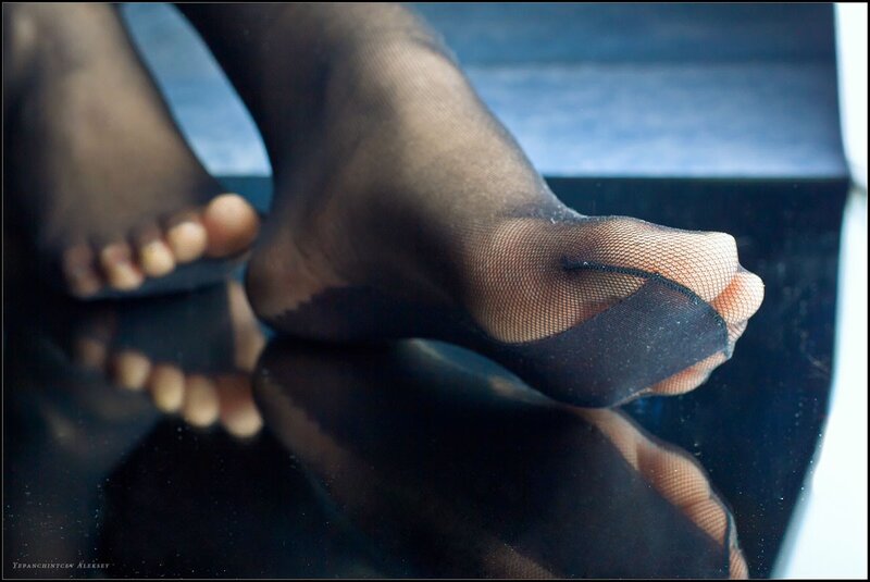 feet in black stockings