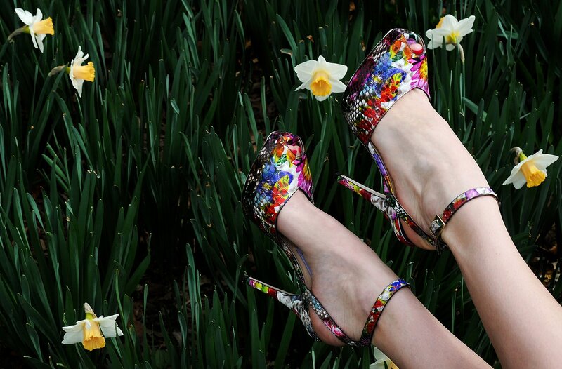 Feet in Colorful Heels
