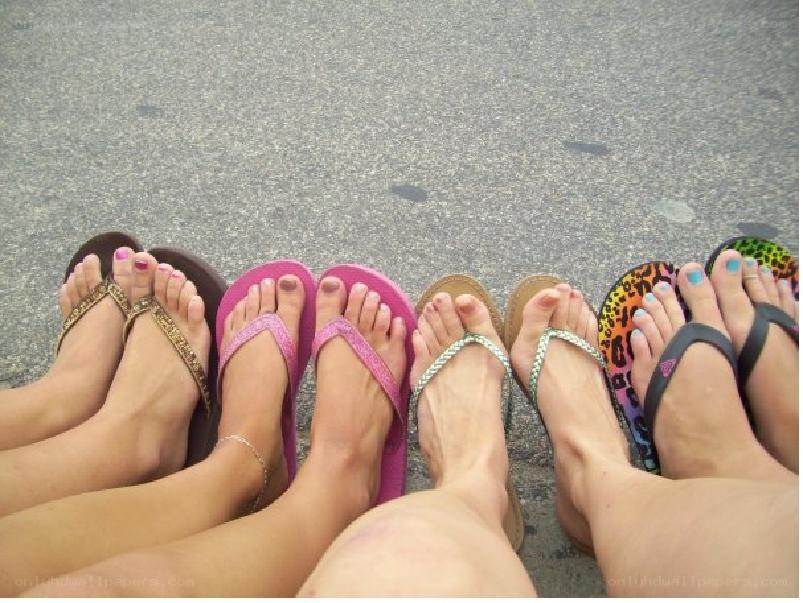 feet in flip-flops
