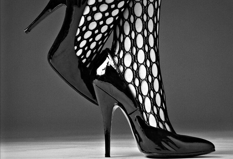 Feet in High Heels — Black, Dramatic, Photograph, High Heels