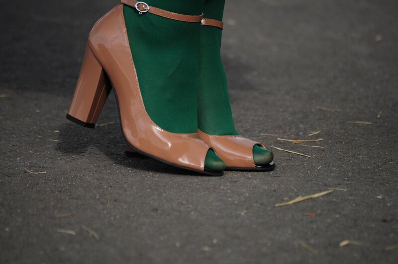 Feet in High Heels — Brown