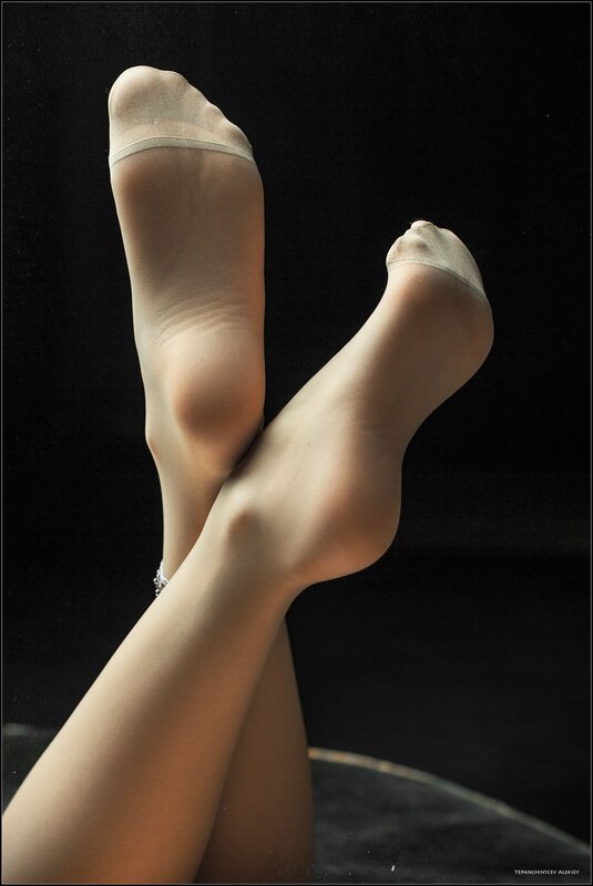 feet in sheer stockings