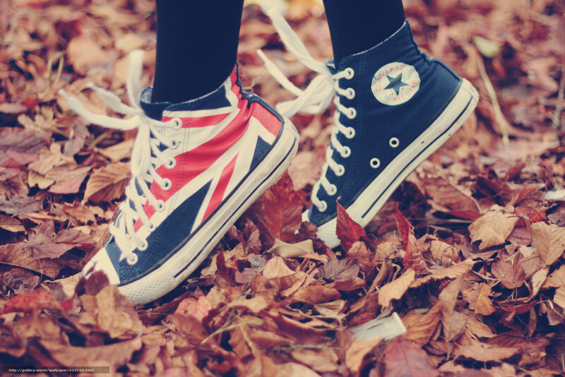 Feet in Sneakers — Brown