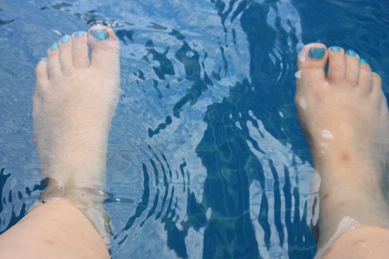 Feet in Swimming Pool