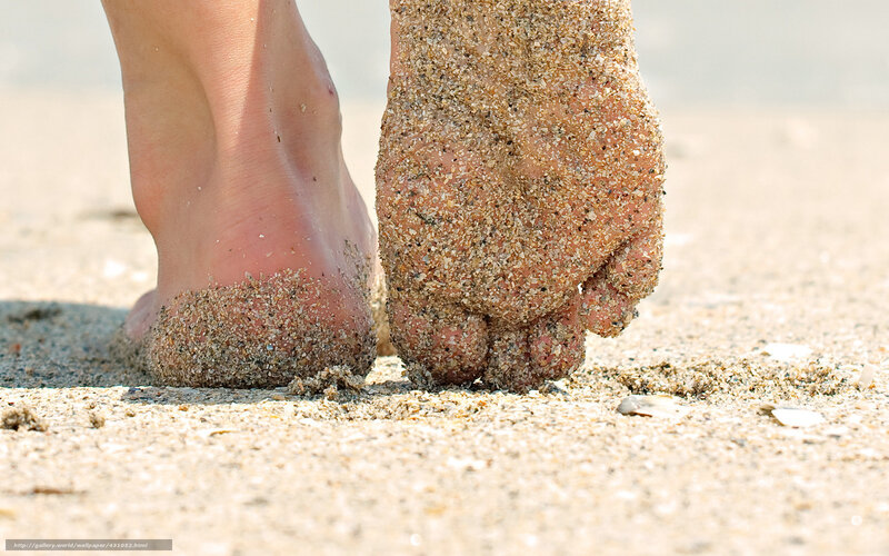 feet in the sand