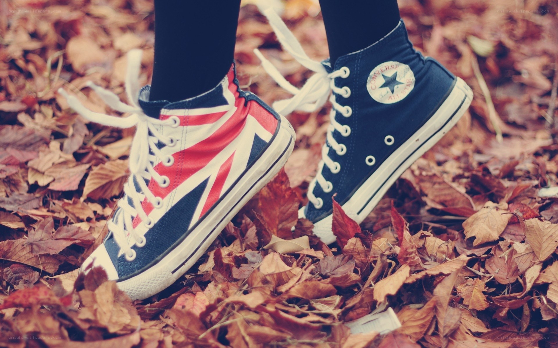 feet in union jack sneakers