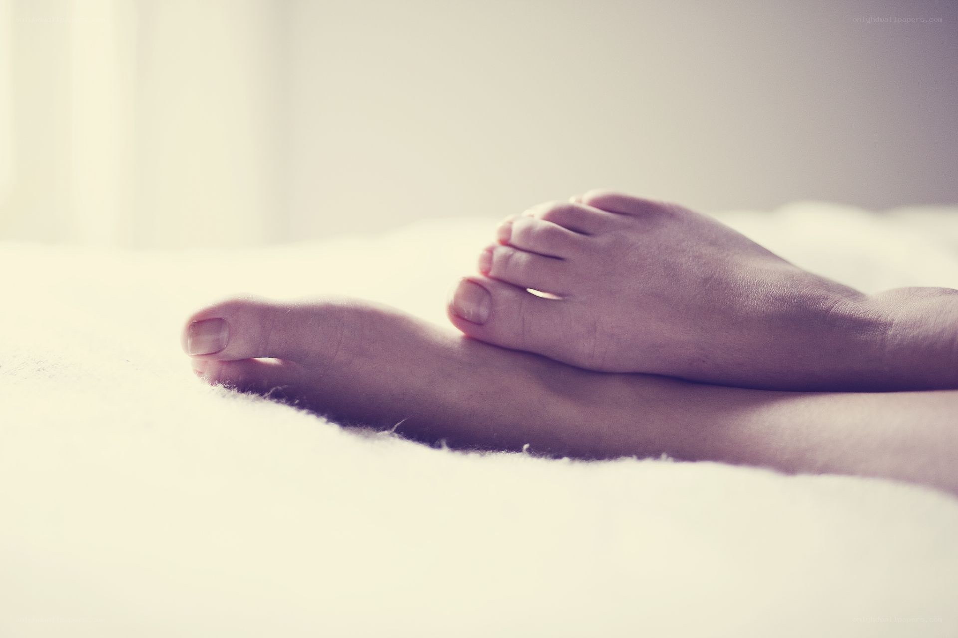 feet on a soft surface