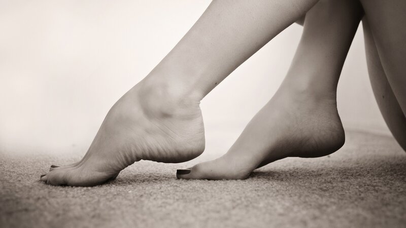 feet on carpet close-up
