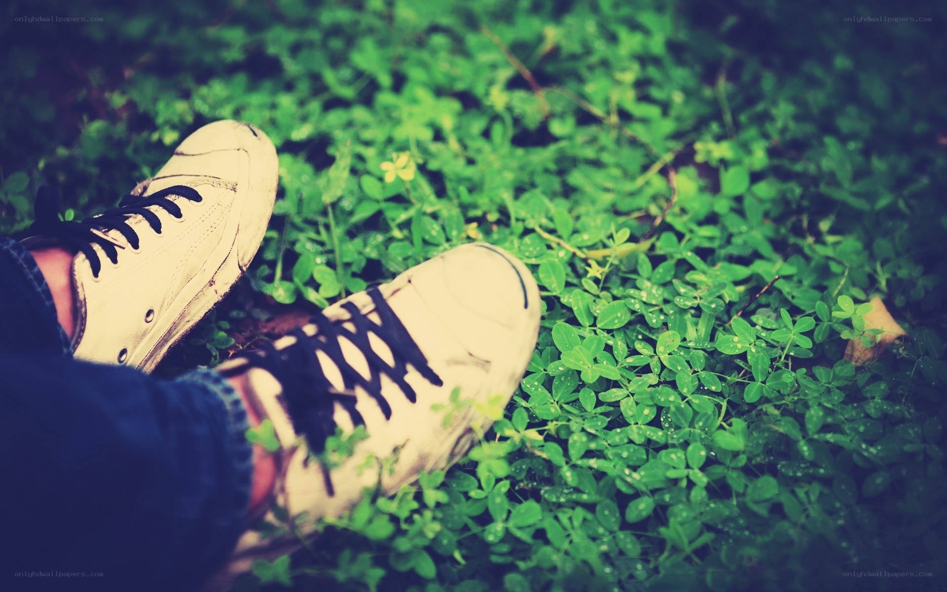 feet on green grass