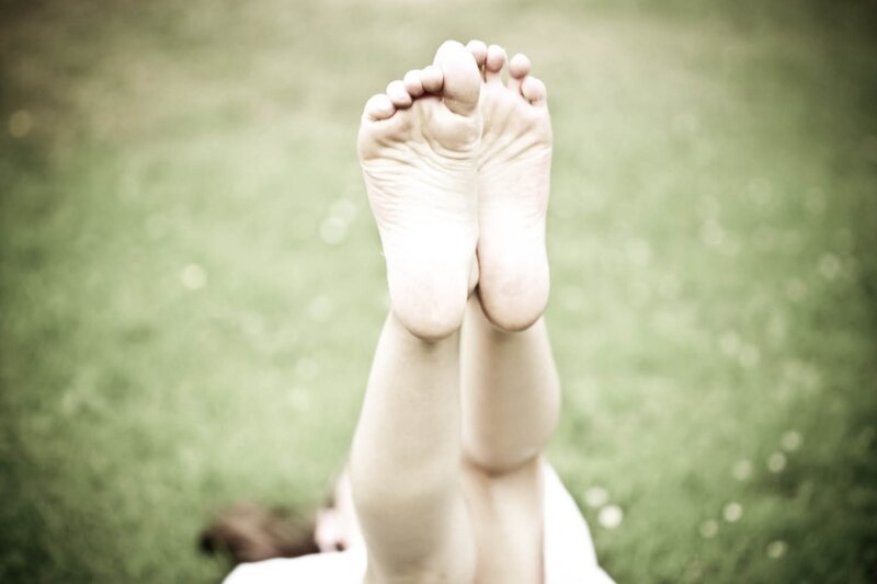 feet up in the air