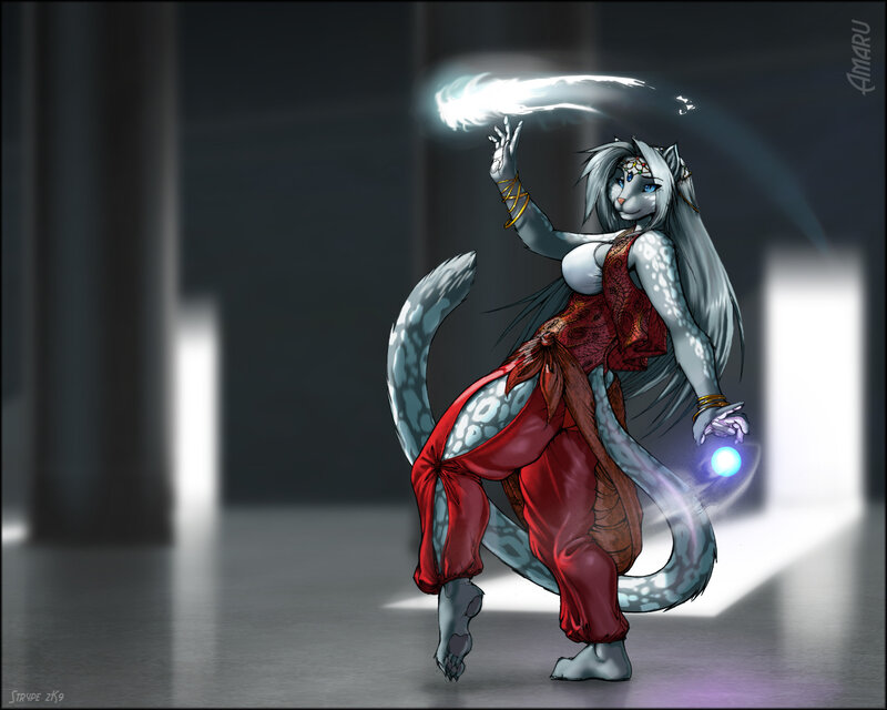 feline mage casting spell