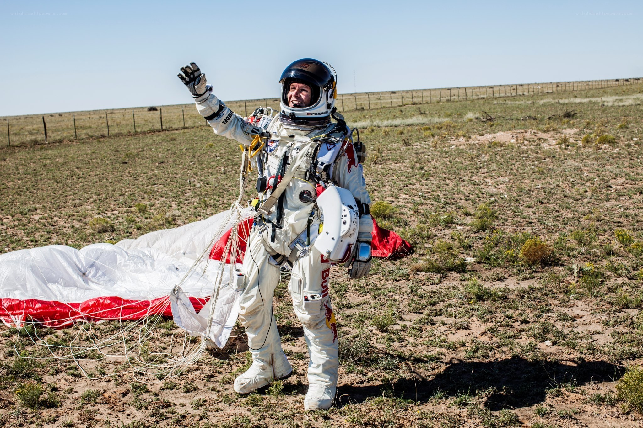 Felix Baumgartner after space jump