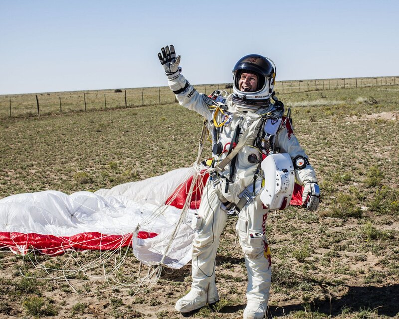 Felix Baumgartner after space jump