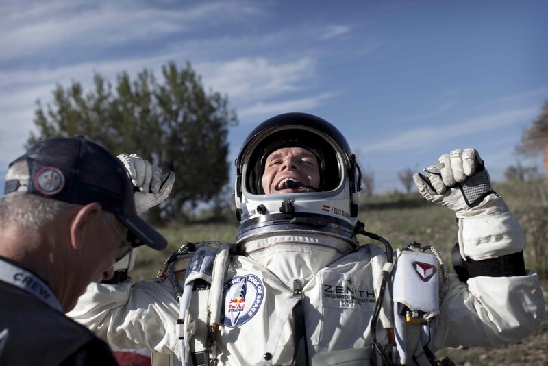 Felix Baumgartner after space jump