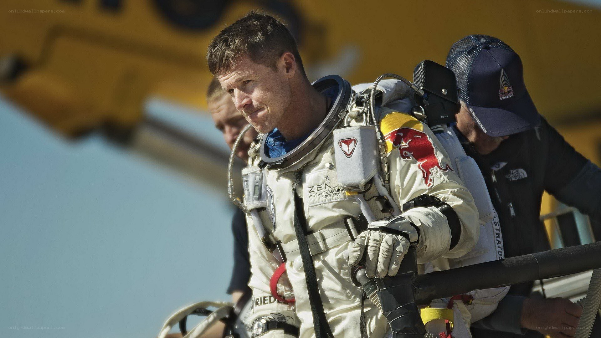 Felix Baumgartner in space suit