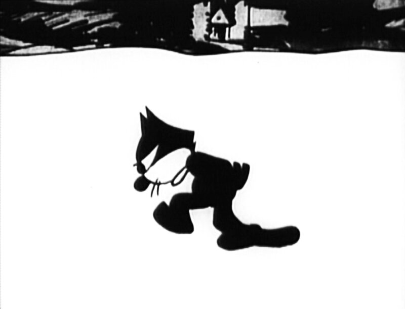 Felix the Cat in snow