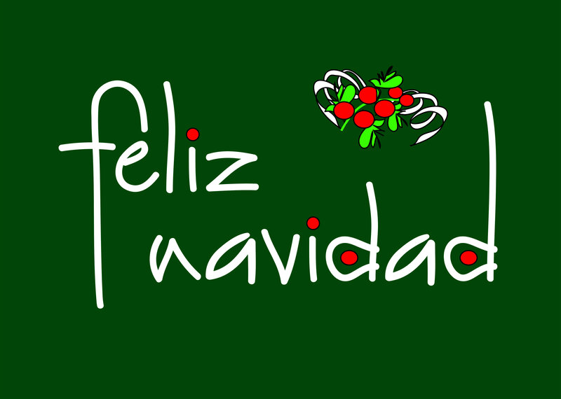 Feliz Navidad Text — Green