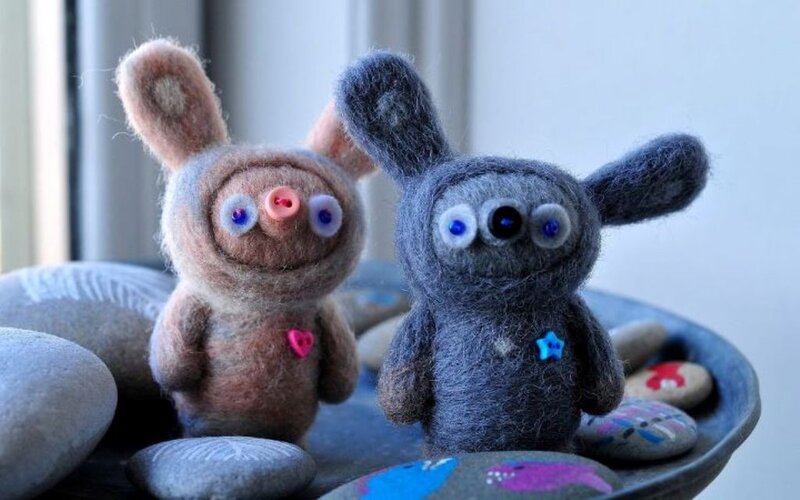 Felt Bunny Figures