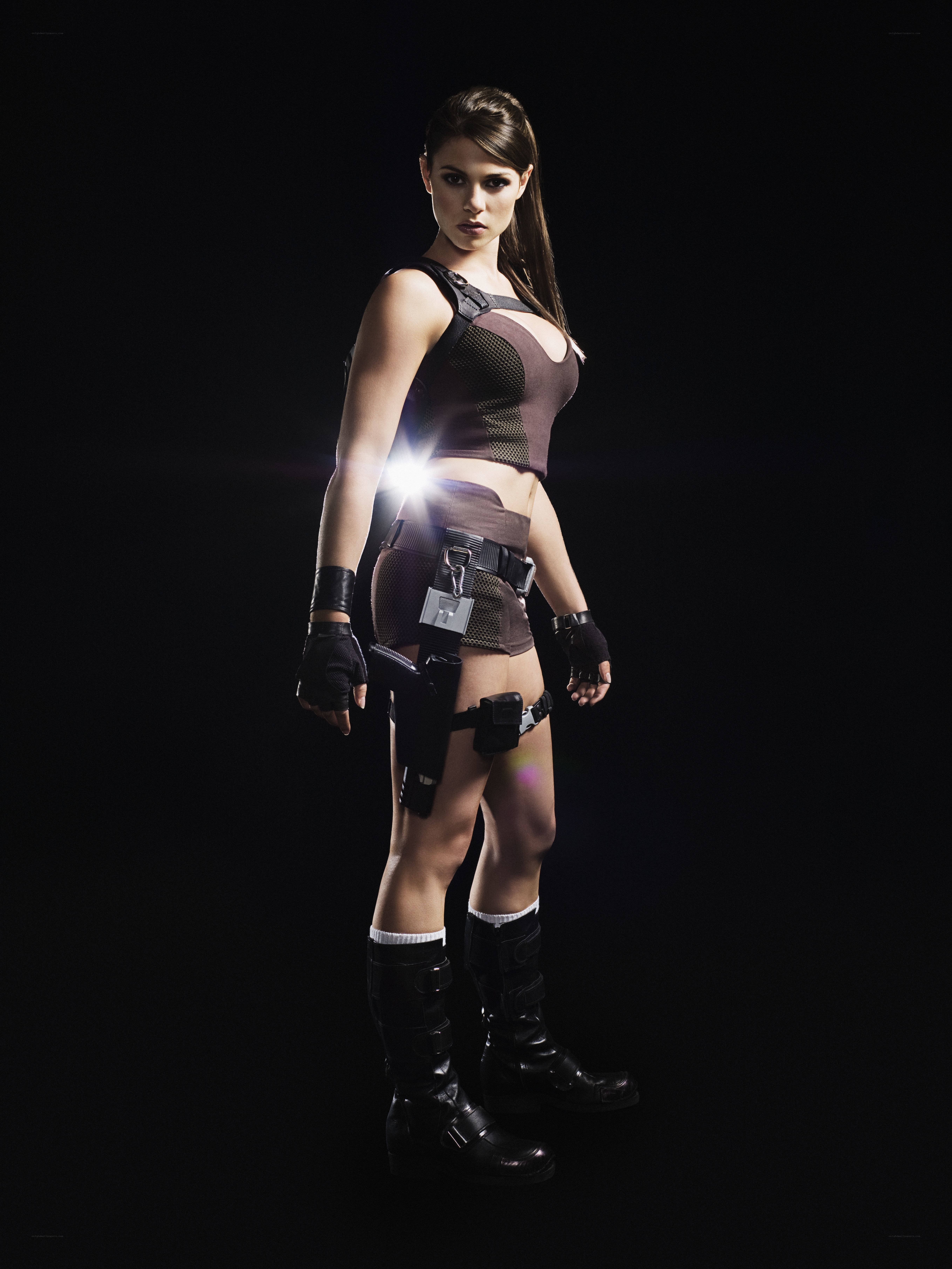 female action character in tactical gear