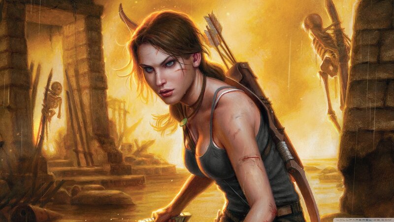 Female Adventurer in Ruins — Yellow
