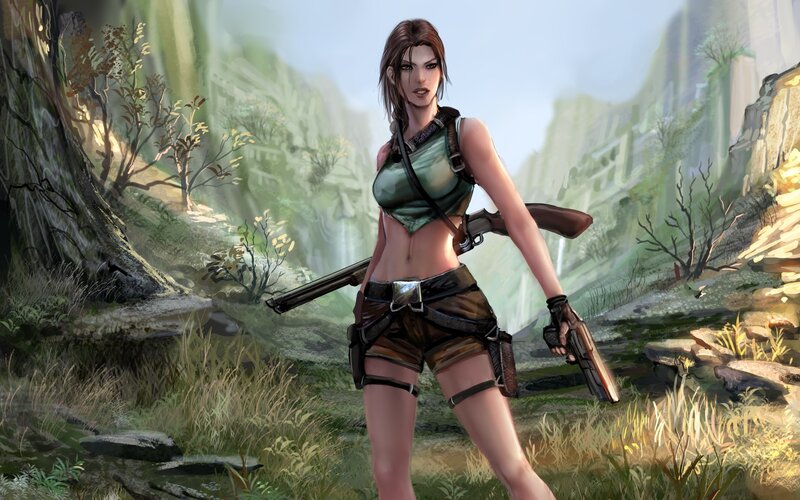 Female Adventurer with Guns