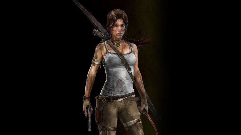 Female Adventurer with Weapons — Black, Dramatic, Digital Art