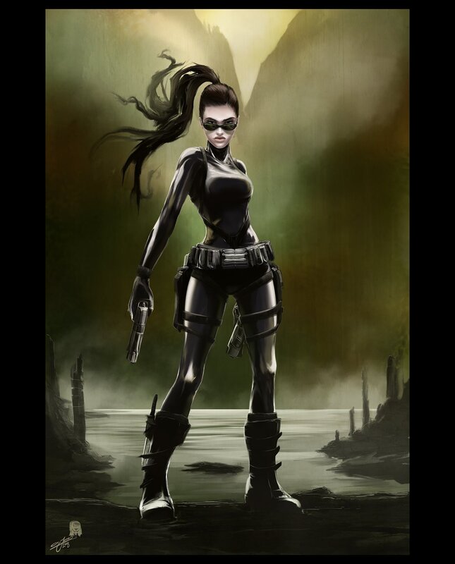 female agent in tactical gear
