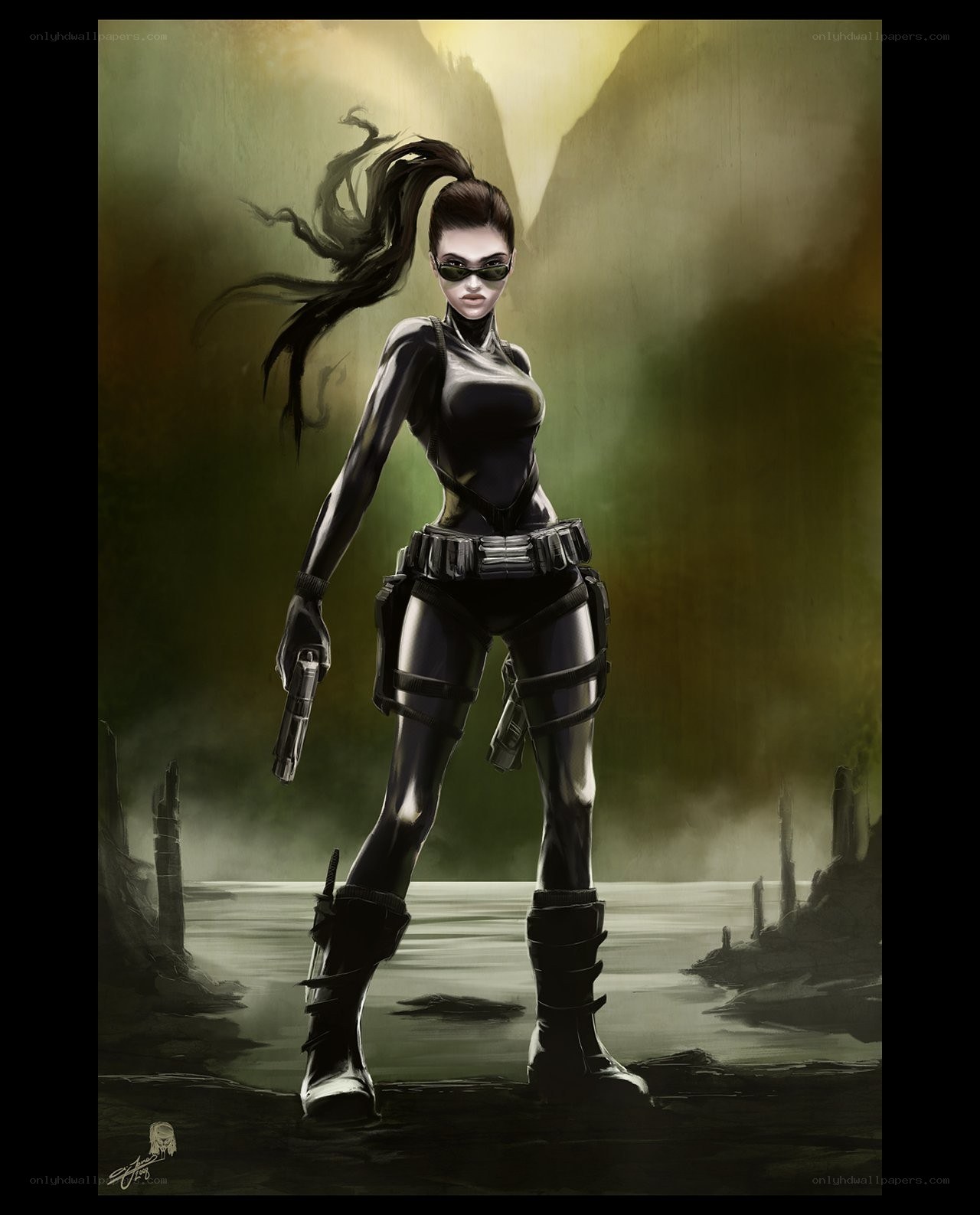 female agent in tactical gear